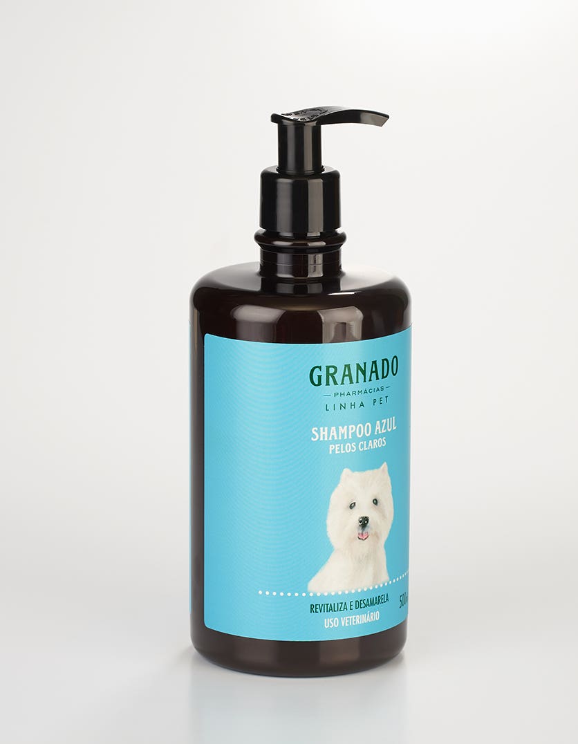 Shampoo Pet Azul Pelos Claros Granado 500ml